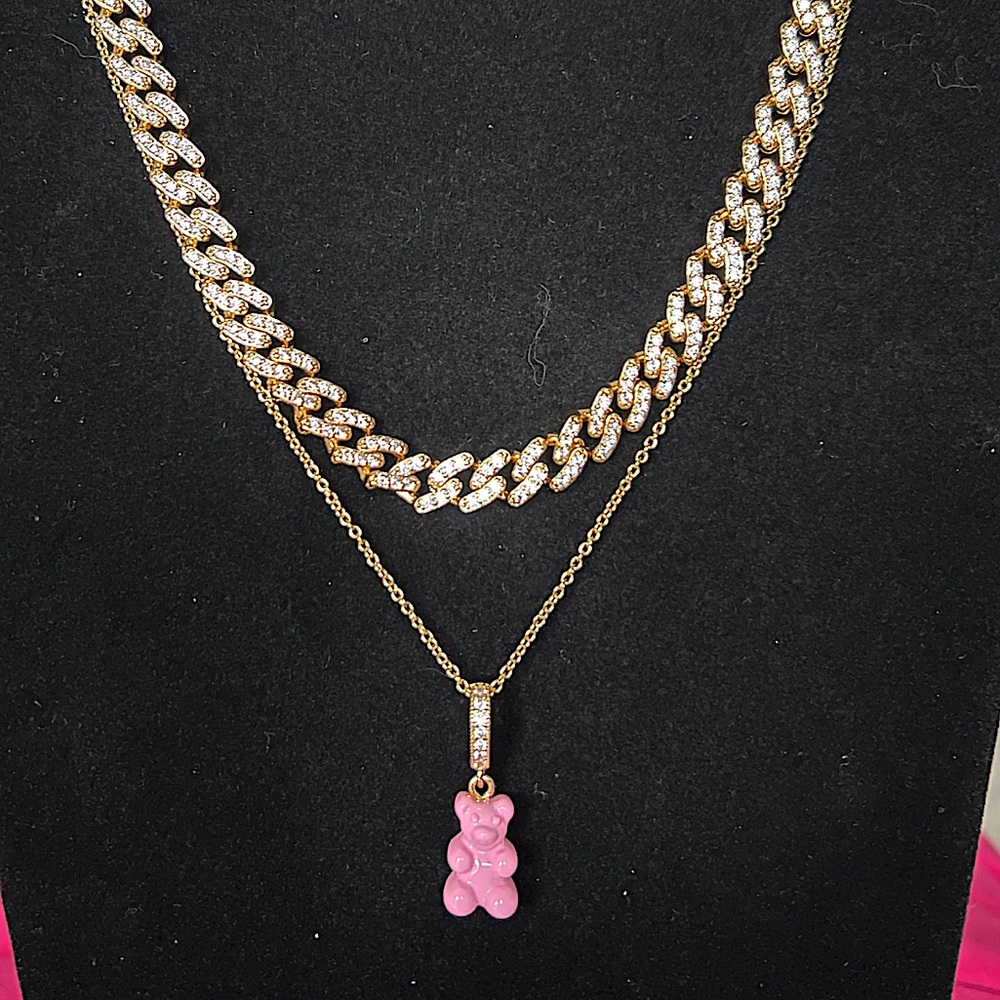 Crystal Haze Nostalgia Bear Pendant Necklace - Picture 2 of 7
